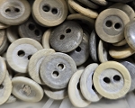 Bone, 2 hole, 1/2